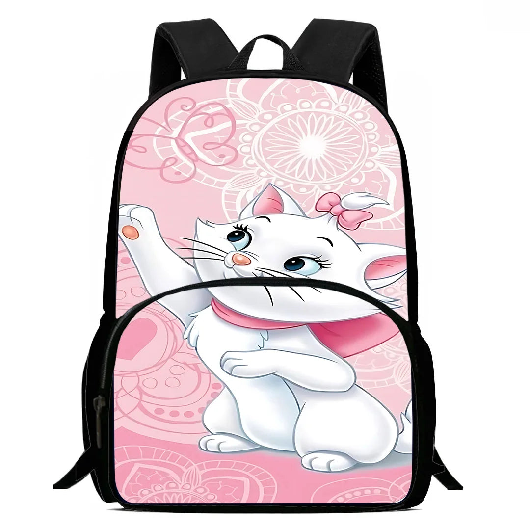 3Pcs Set  Disneys Marie Cat Child Backpacks Shoulder Bag Pencil Case Pupil Large Capacity School Bags for Boys Girls Best Gift