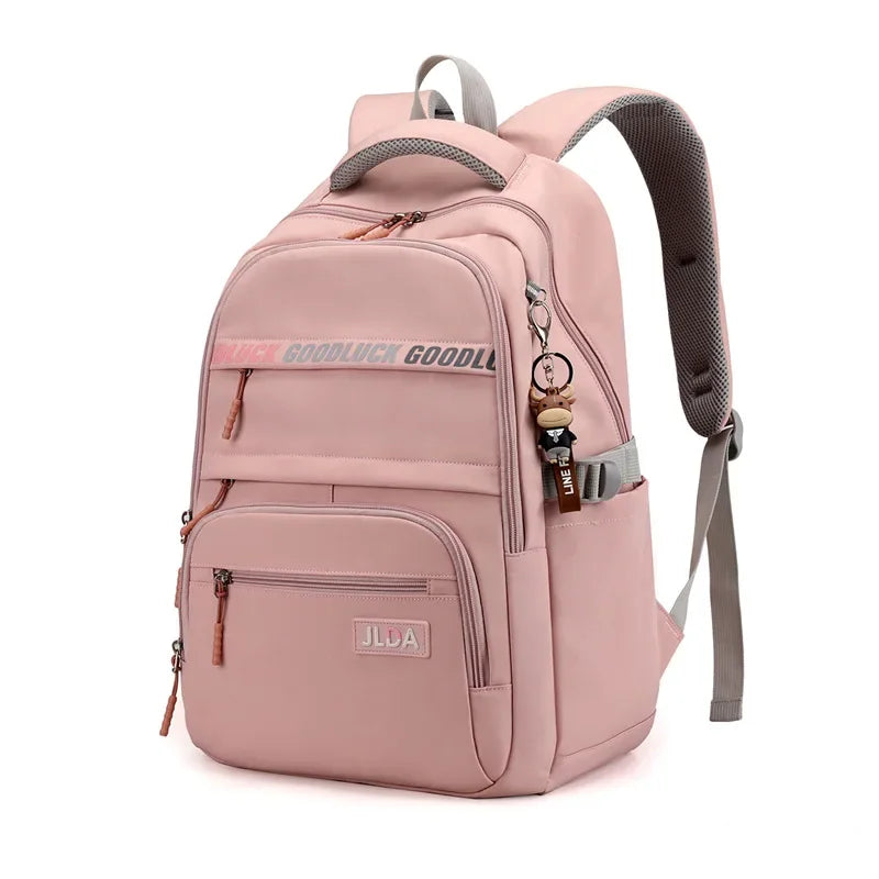 Girl School Bag Women Backpack Back Pack For Teenager Children Female Pink Schoolbag Primary High Bagpack Class Teens Child Kids