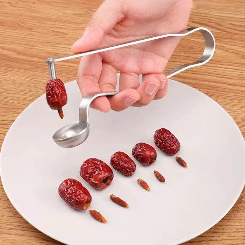 Cherry Core Remover Stainless Steel Multifunctional Jujube Pitting Device Enucleator Household Kitchen Gadget Tools Cool Gadgets