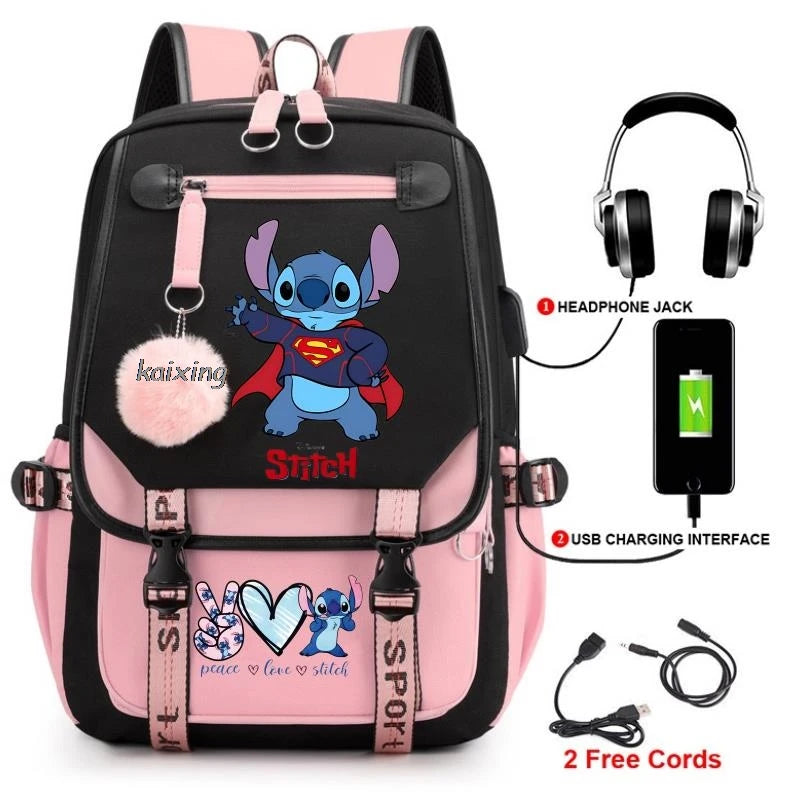 Hot Disney Lilo Stitch Backpack Girls Boys Student Teenager Back To School Rucksack Schoolbag Leisure Bag Women Mochilas Escolar