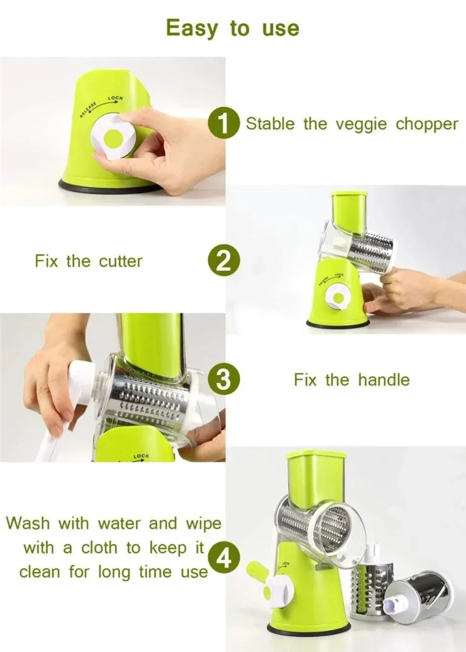 Manual Rotary Vegetable Slicer Fruit Cutter Round Mandoline Kitchen Vegetable Cheese Grater Chopper Manual Slicer