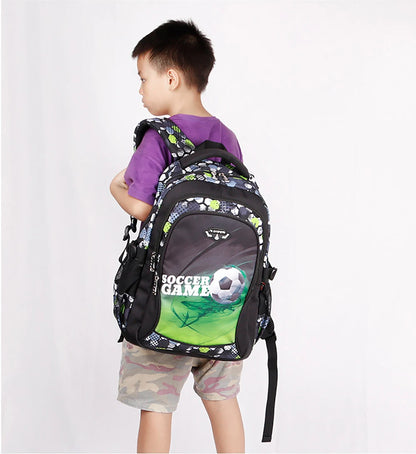 printing football schoolbag cut anime backpack travel bag soccers school bags for teenage boys mochila escolar infantil menino