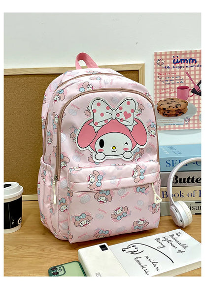 Sanrio Schoolbag Anime Kuromi Cinnamoroll My Melody Pochacco Student Backpack School Bag Large Capacity for Children Girls Boys