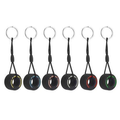 Luxury Mini F1 Racing Tire Keychain Car Key Accessories PVC Tyre Pendant Bag Charm Men's Gadgets Gifts For Friends Car Lovers