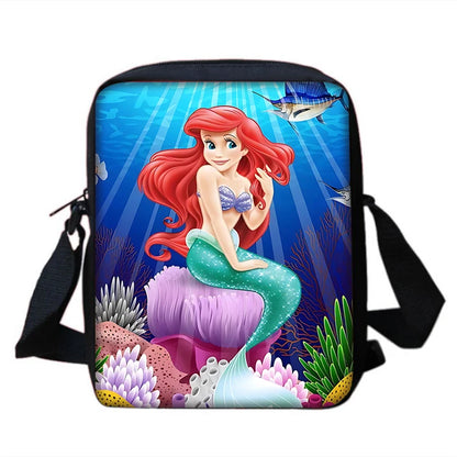 3Pcs Set Cute Princess Ariel Child Backpacks Shoulder Bag Pencil Case Pupil Large Capacity School Bags for Boys Girls Best Gift