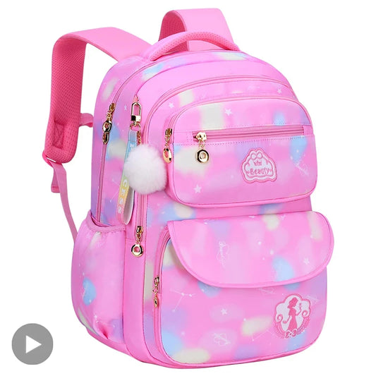 Girl Children Backpack School Bag Back Pack Pink For Kid Child Teenage Schoolbag Primary Kawaii Cute Waterproof Little Class Kit