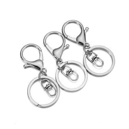 5pcs/lot Key Ring 30mm Keychain Long 70mm Lobster Clasp Key Hook Keyrings For Jewelry Making Finding DIY Key Chains Accessories