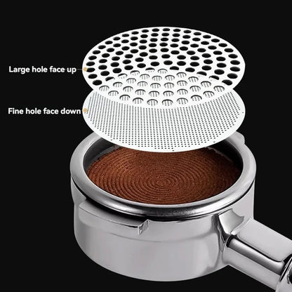 51/53/58mm Reusable Coffee Puck Screen 304 Stainless steel Double Layer Coffee Filter Fine Mesh Professional Espresso Accessory