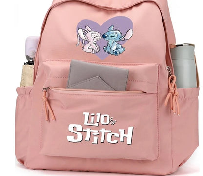 3Pcs/set Disney Lilo Stitch Colorful Backpack With Lunch Bag for Girl Boy Student Teenager Rucksack Women Casual School Bags Set