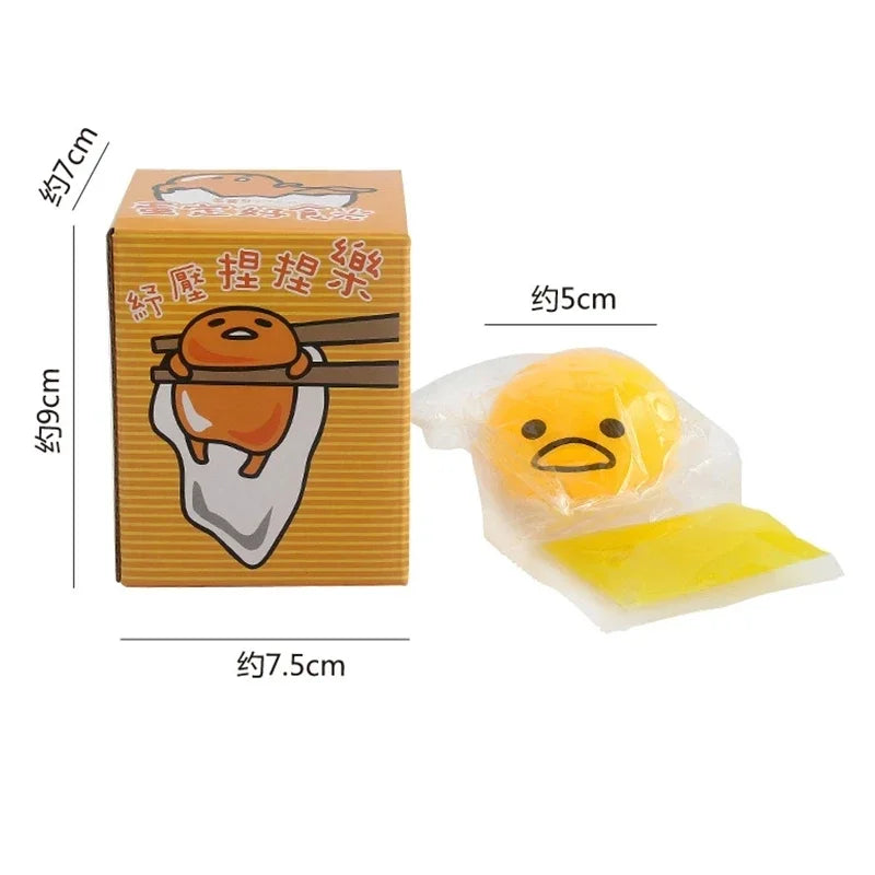 Puking Egg Yolk Stress Ball With Yellow Goop Relieve Stress Toy Funny Squeeze Tricky AntiStress Disgusting Egg Toy Kids Gift