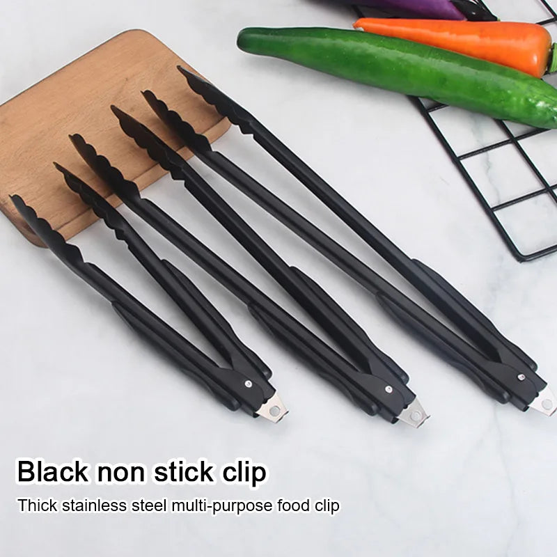 9/12/14Inch Silicone BBQ Grilling Tong Salad Bread Serving Tong Non-Stick Kitchen Barbecue Grilling Cooking Tong NLock Food Clip