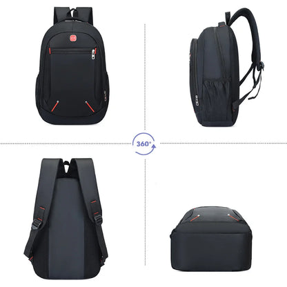 Large-capacity Student School Bag Casual Solid Color Backpack Material Oxford Men Women Backpack Multi-functional Simple Bag