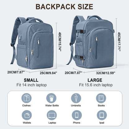 Laptop Bag Travel Backpack for Women Large Capacity Easyjet Carry-Ons 45x36x20 Backpack Ryanair 40x20x25, Men's Cabin Backpack