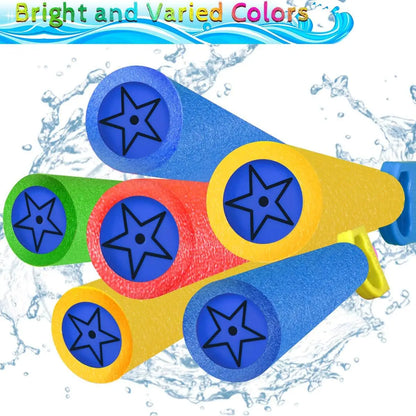 6Pcs Water Gun for Kids 40 Ft Summer Foam Watergun Toys Outdoor Water Squirter Soaker Blaster Swimming Pool Beach Games Toys