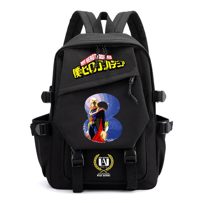 My Hero Academia cartoon backpack for primary and secondary school students black girl bag kids back to school gift