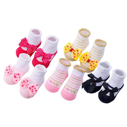 Kids Children's Socks for Girls Boys Non-slip Print Cotton Toddler Baby Christmas Socks for Newborns Infant Short Socks Clothing