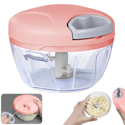 Home Kitchen Manual Ginger Grinder Garlic 500ml Mud Splasher Multifunctional Food Vegetable Cutter Handheld Meat Grinder