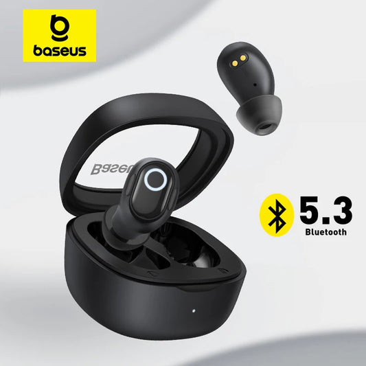 Baseus WM02 Wireless Earphones TWS Bluetooth 5.3 Headphones, Mini and compact Comfortable wear, 25 hours Long Battery Life