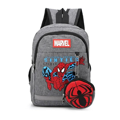 Disney Backpacks for Kids Preschool Child Captain America Spider Men Pattern School Bags Teenager Lightweight Cute Knapsack