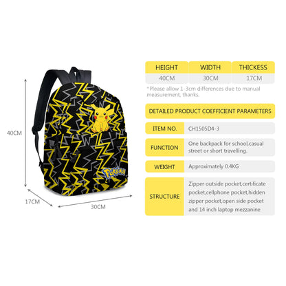 pokemon, pikachu, cartoon, elementary and middle school students' schoolbags, children's backpacks  anime  anime figure