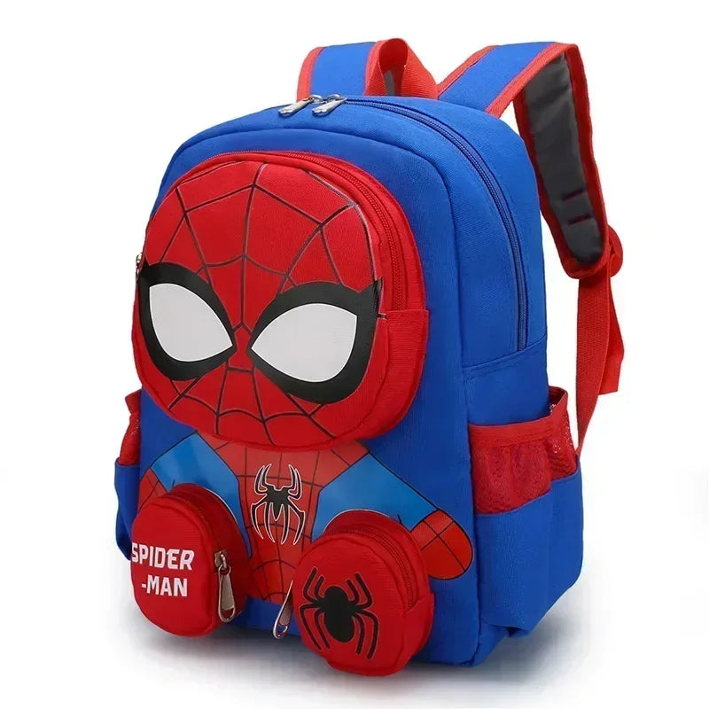 Spiderman Backpacks Super Heroes Student School Bag Cartoon 3d Stereo Kindergarten Backpack Children's Travel Bag Birthday Gift