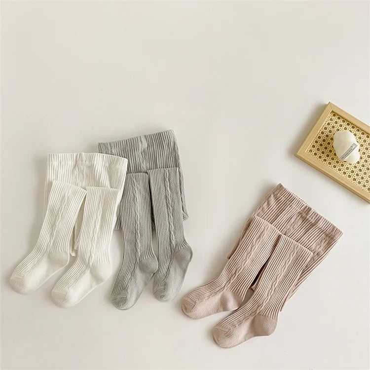 Children's Tights For Girls Spring Autumn Baby Girl Tights Fashion Kids Pantyhose Cotton Solid Soft Princess Leggings 2-8Years