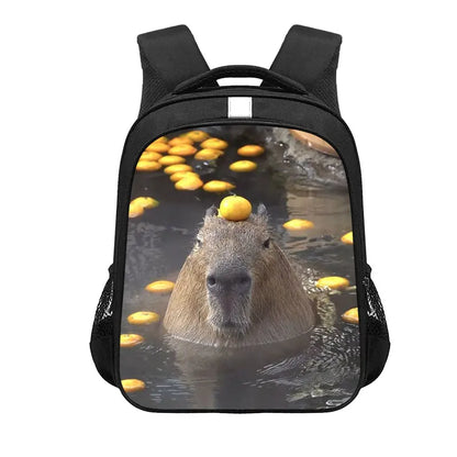 Kawaii Capybara Print Backpack Women Men Don't Worry Be Capy Children Student School Bags Laptop Kindergarten Rucksack Gift