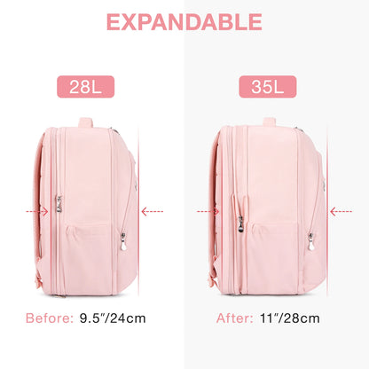 BAGSMART Backpacks for Women School Bag for girl 17.5''/15.6'' Notebook Travel Laptop Computer Backpack with USB Charging Port