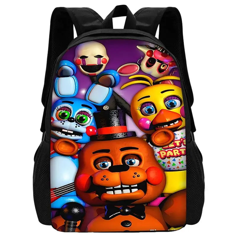 Cartoon Five Night At Freddy Child School Backpack With Shoulder Bag Pencil Bags School Bags for Boys Girls Best Gift