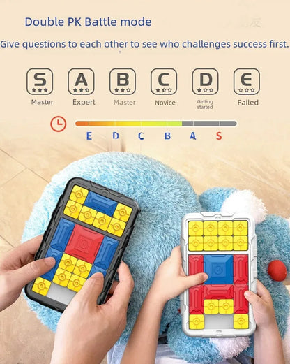 Slide Block Brain Game Challenge Huarong Road Brain Teaser Sliding Puzzles Logical Thinking Interactive Toy Board Game Kid Gifts