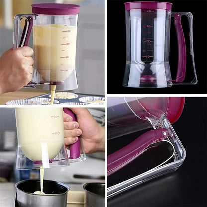 1Pc Pancake Cupcake Batter Dispenser, Collapsible Batter For Cupcakes, Waffles, Muffin Mixes or Any Baked Goods