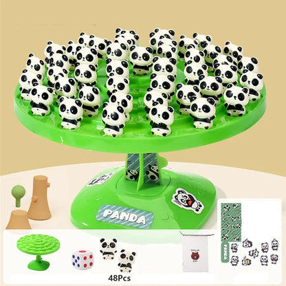 Party Games Kids Two-Player Match Panda Balance Tree Creative Fun Balance Spaceman Puzzle Tabletop Game Interactive Toy for Kids