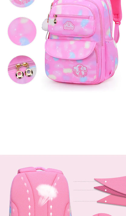 Girl Children Backpack School Bag Back Pack Pink For Kid Child Teenage Schoolbag Primary Kawaii Cute Waterproof Little Class Kit