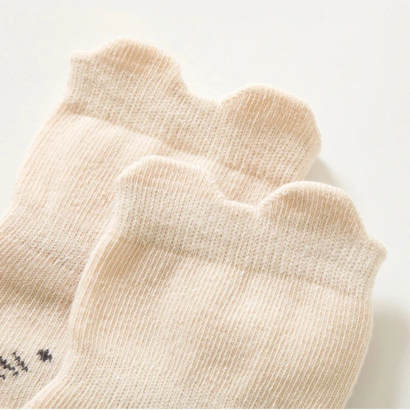 5 Pairs a Lot 2024 New Baby Floor Socks Toddler Girls Cute Indoor Walking Socks Infant Boys Non Slip Bottom Socks