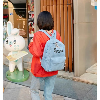 Personalized Kids Backpack, Embroidered Corduroy Backpack,Back to School, Kid name backpack,school bag college,toddler,with name