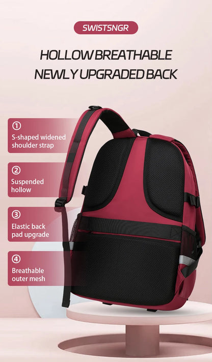 2024 New Large Airplane Travel Backpack for Girls Waterproof Fashion 15/17 Inch Laptop Backpacks Women Children Schoolbags Male