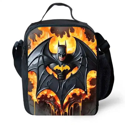 Cartoon Super Hero B-BatmanS Child School Backpack,Lunch Bags,Pencil Bags For Kindergarten,Best Gift For Boys and Girls