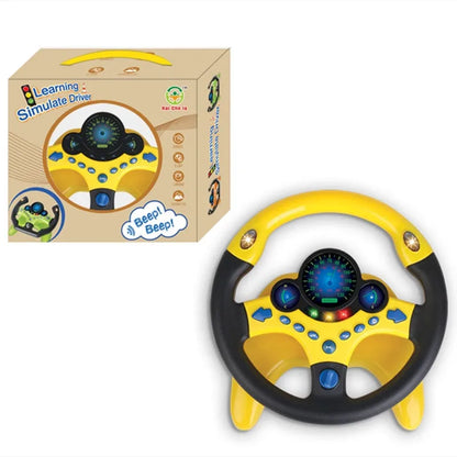 Kids Electric Simulation Steering Wheel Toy With Light And Sound Educational Children Co-Pilot Children'S Car Toy Vocal Toy Gift