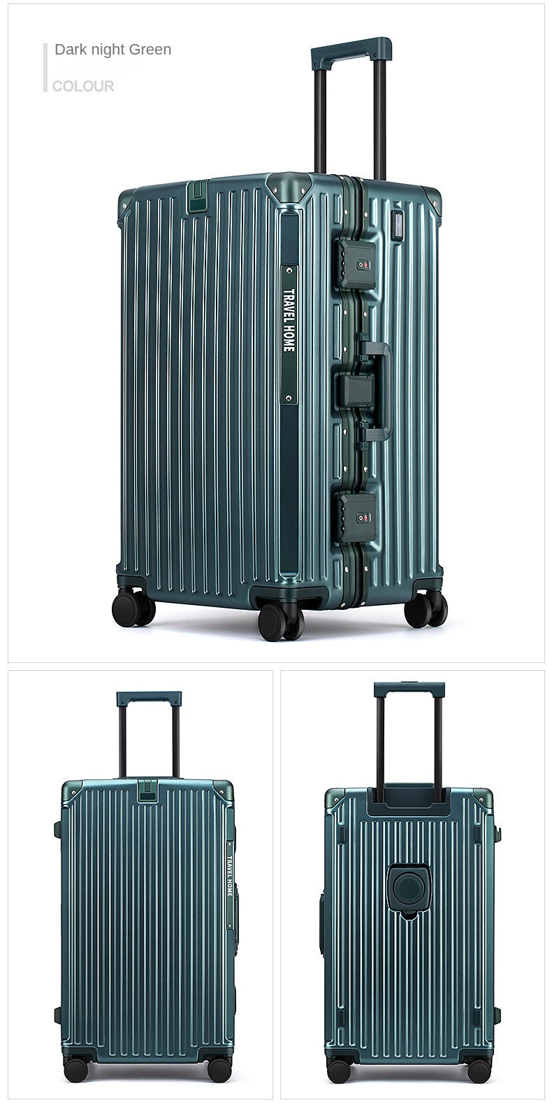 Over-sized Multi-Functional Travel Suitcases Large Capacity Luggage Aluminum Frame plus-Sized Universal Wheel Case Boarding Bag