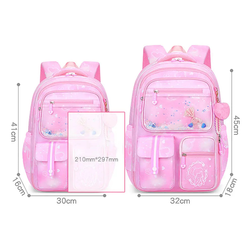 Cute Backpack for Primary School Student Stylish Portable Versatile Bookbag Breathable Preschool Books Bag