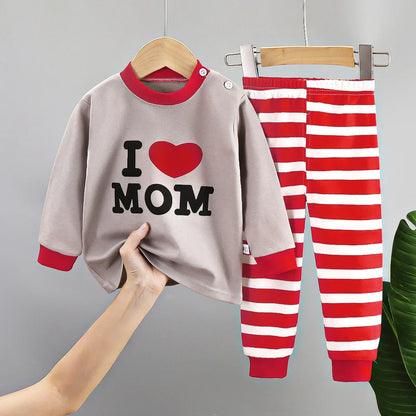 New Kids Boys Girls Pure Cotton Pajamas Cute Cartoon Long Sleeve Pyjamas Toddler Baby Autumn Sleepwear Children's Clothing Sets