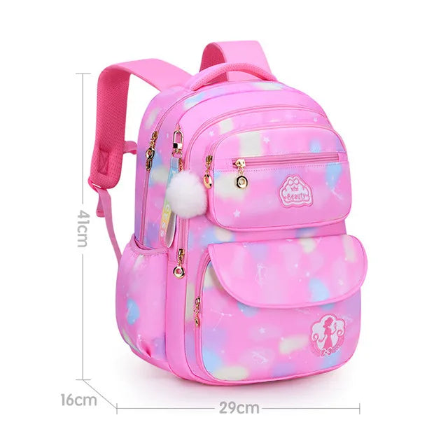 Girl Children Backpack School Bag Back Pack Pink For Kid Child Teenage Schoolbag Primary Kawaii Cute Waterproof Little Class Kit