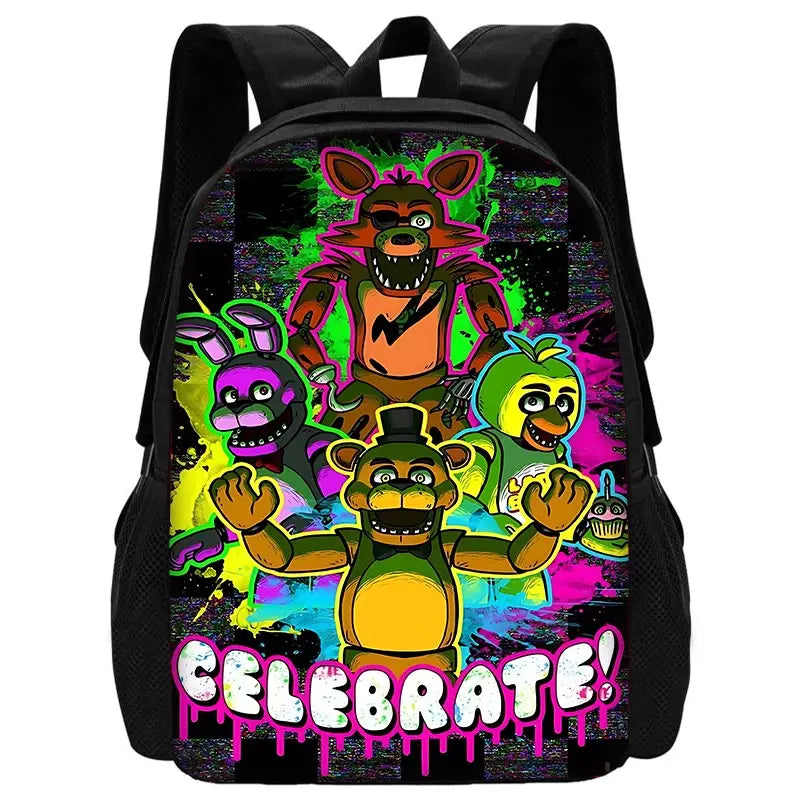 Cartoon Five Night At Freddy Child School Backpack With Shoulder Bag Pencil Bags School Bags for Boys Girls Best Gift