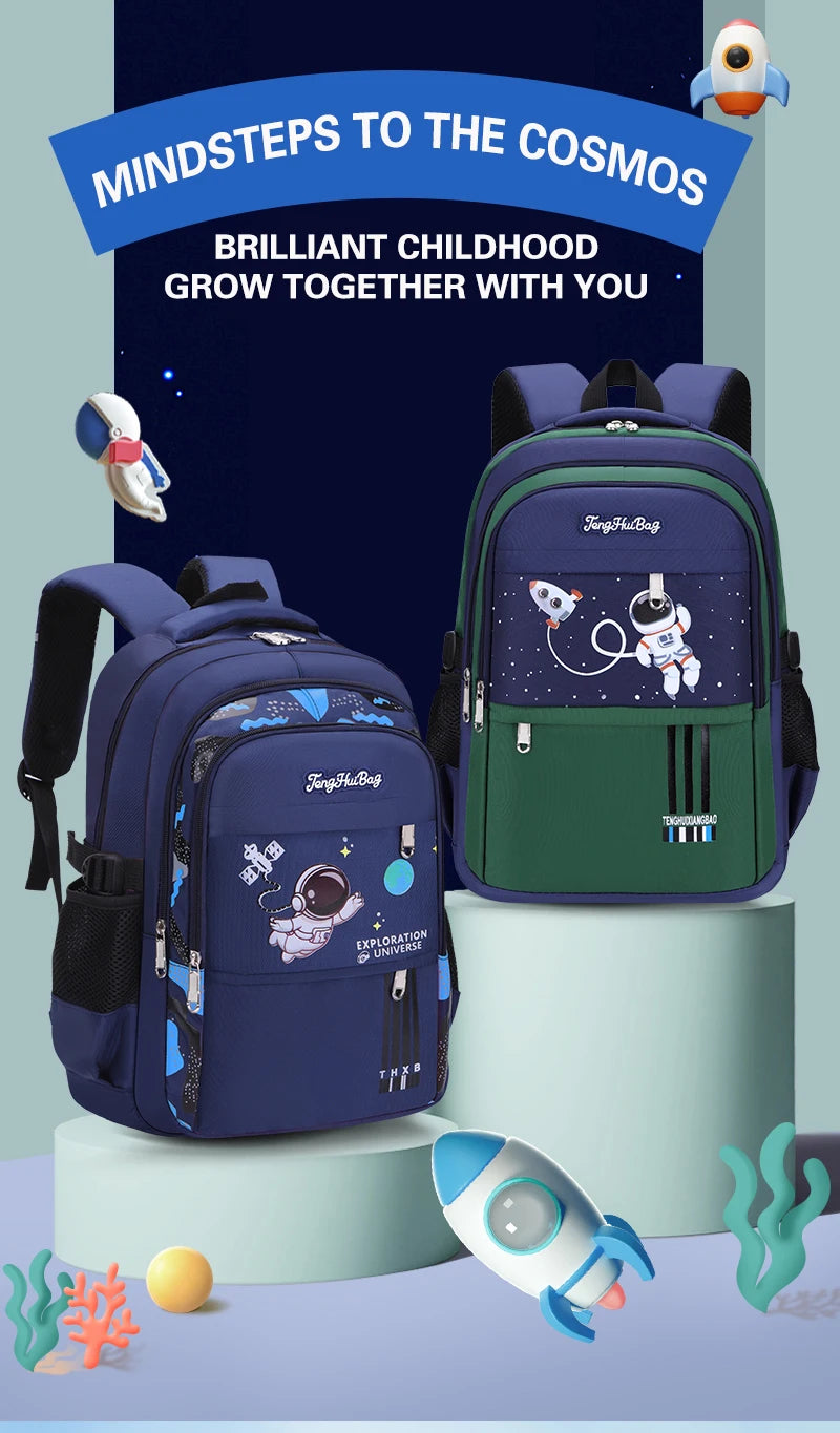 New CHILDREN'S Shoulder Bag Elementary School Students Schoolbag Boys One, Two, Three, Four, Five, Six Years Old 6-12 Years Old