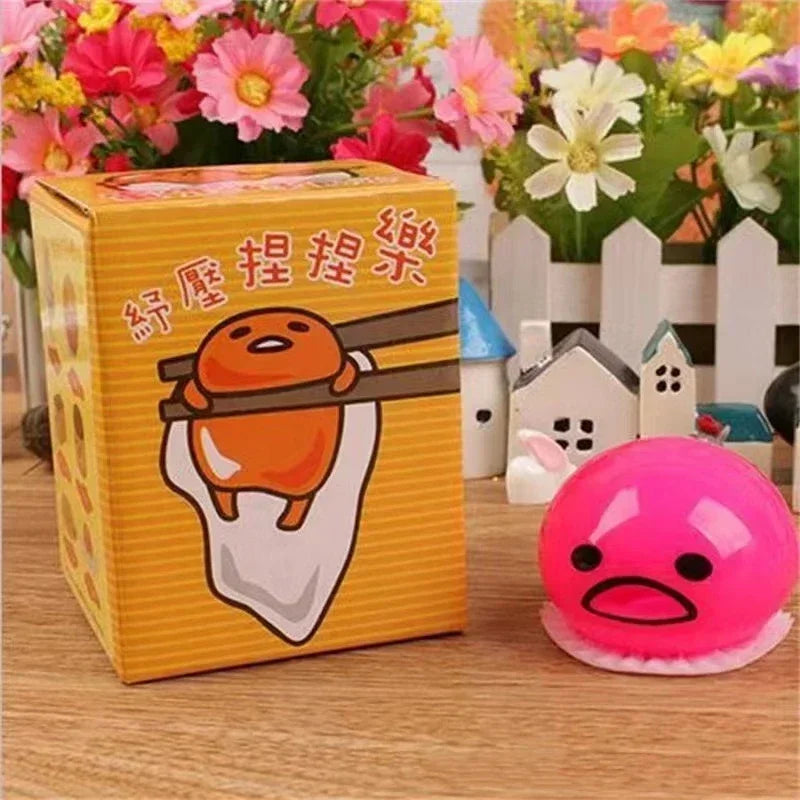 Squishy Puking Egg Yolk Stress Ball Yellow Goop Relieve Stress Toy Funny Squeeze Tricky Antistress Disgusting Egg Kids Toys