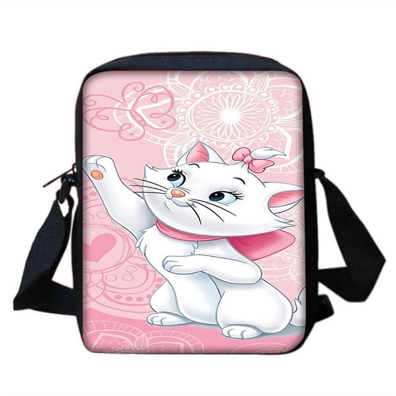 3Pcs Set  Disneys Marie Cat Child Backpacks Shoulder Bag Pencil Case Pupil Large Capacity School Bags for Boys Girls Best Gift