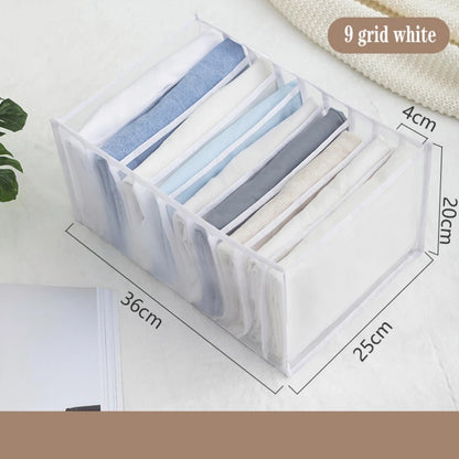 Organizer Panties Socks Storage Boxes Wardrobe Pants Clothes Underwear Drawers jeans Clothes Separator Bra Folding Divider