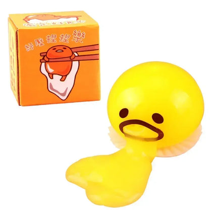 Squishy Puking Egg Yolk Stress Ball Yellow Goop Relieve Stress Toy Funny Squeeze Tricky Antistress Disgusting Egg Kids Toys