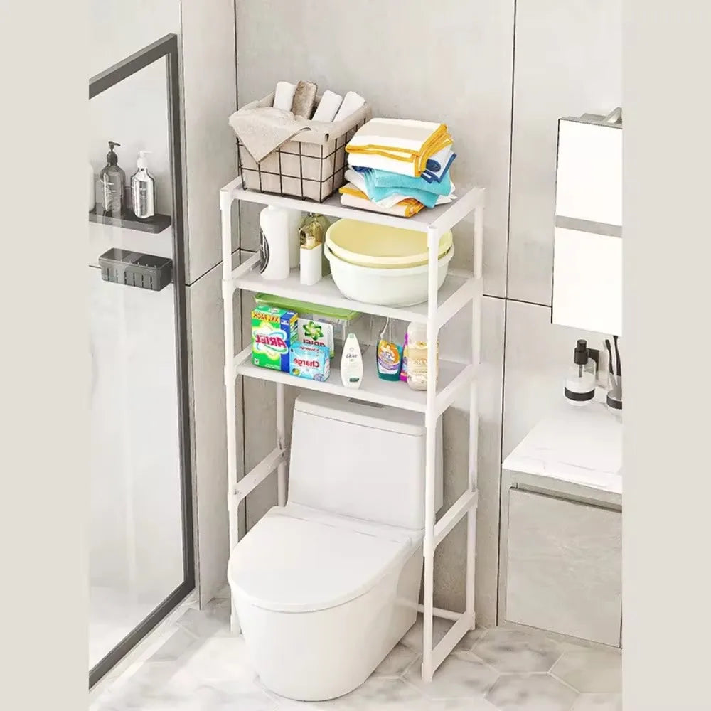 Bathroom Storage Rack Over The Toilet Shelf Multilayer Space Saver Organizer Multi-Functional Wall Hanging Toilet Storage Rack