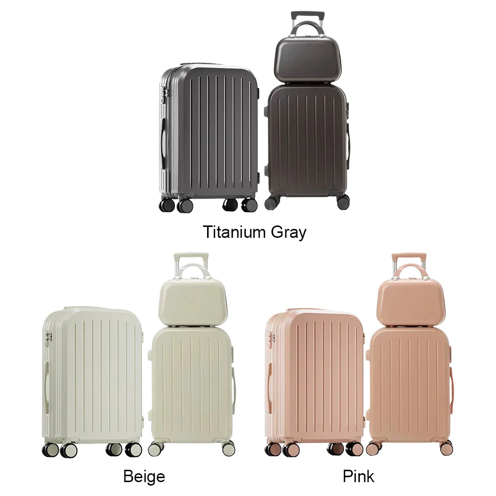 12/20/24 In Combination Suitcase USB Charging Port with Cup Holder Large Capacity Trolley Case Travel Luggage Bag with TSA Lock